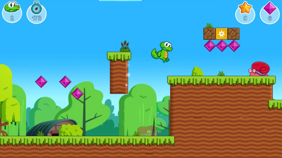 Capture d’écran de Croc&rsquo;s World Run, 1 sur 6