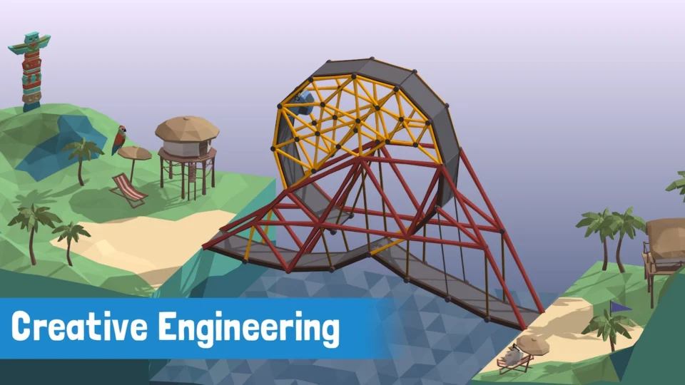 Capture d’écran de Poly Bridge, 5 sur 5