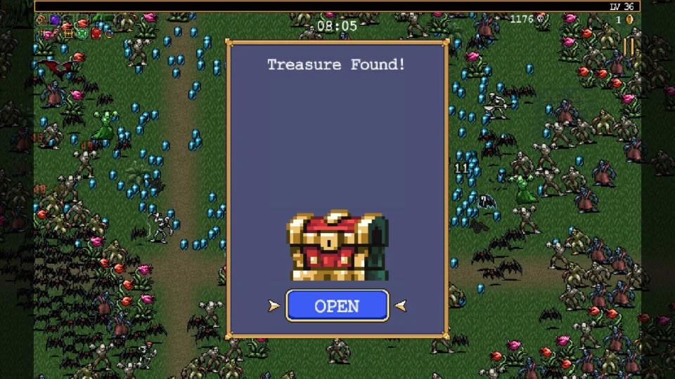 Capture d’écran de Vampire Survivors, 5 sur 6
