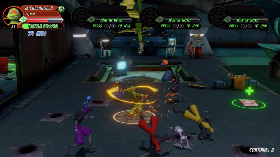 Capture d’écran de Teenage Mutant Ninja Turtles Arcade: Wrath of The Mutants – Ninja Edition, 1 sur 6